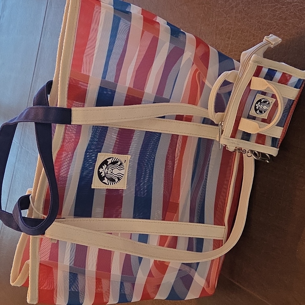 NWT - Starbucks RARE Mesh Tote + Mini Tote - Picture 3 of 13